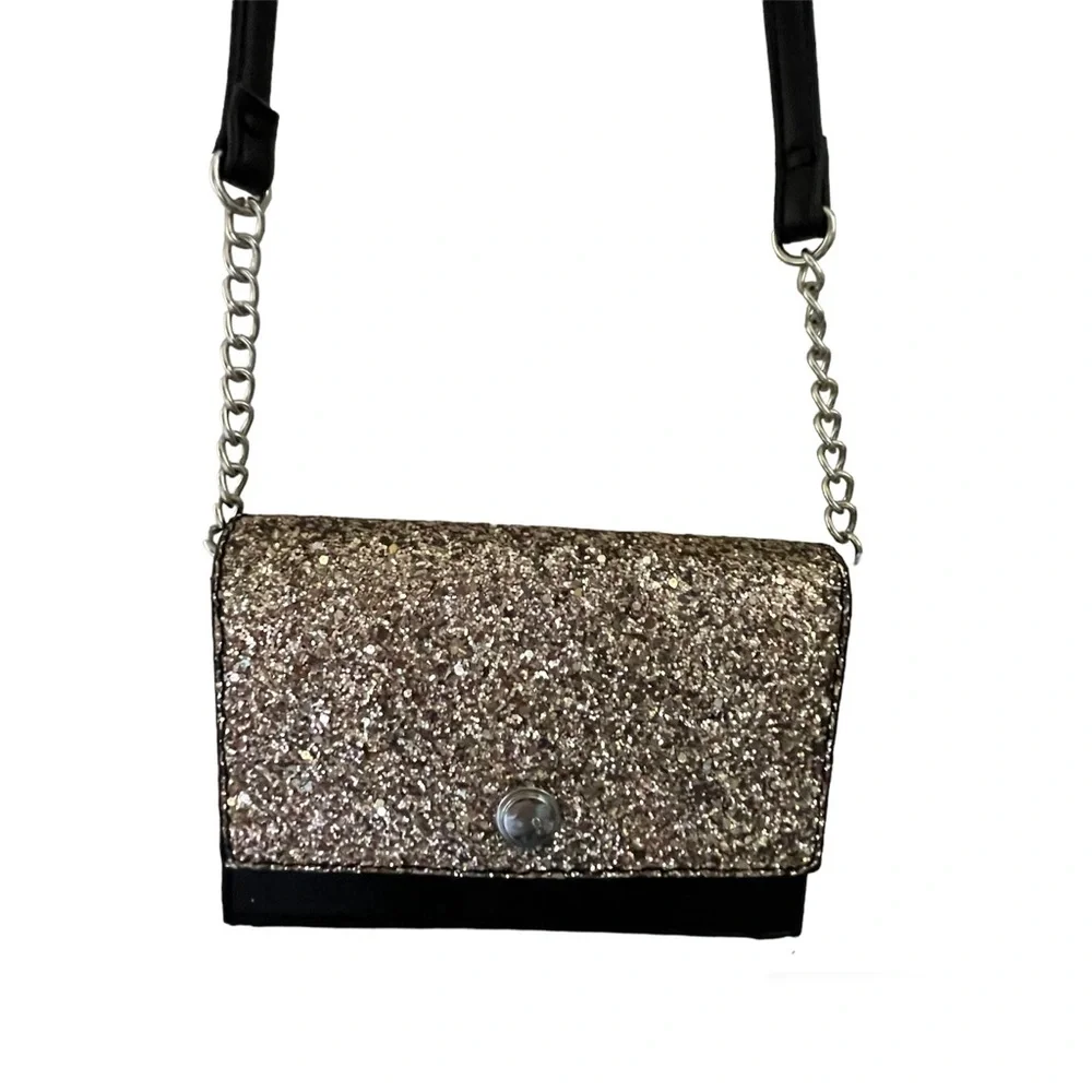 Nine West Crossbody or Clutch Black & Gold